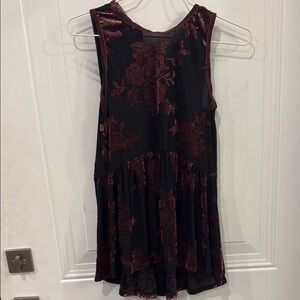 Knox Rose Black and Purple Pleated Babydoll Top